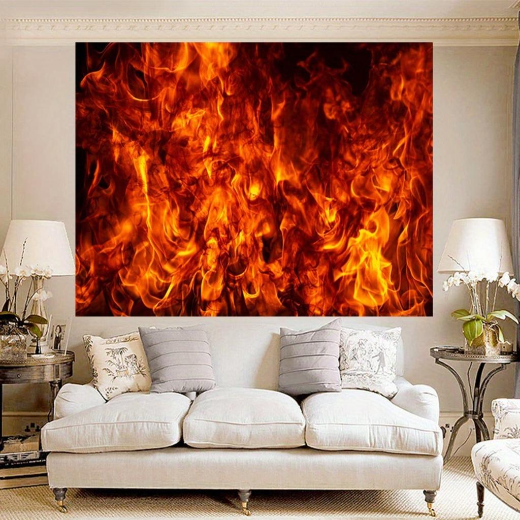 1pc Warm Backdrop - Polyester Photography Backdrop Made with Design Orange Red Print Made of Durable Polyester Made of For Theme Birthday