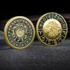European and American commemorative coins, twelve zodiac gold coins, diamonds, coins, tarot, wishes, sun god, Christmas gift, Stocking stuffers