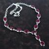 Faceted Kashmir Ruby Necklace Gemstone Handmade Jewelry 925 Sterling Silver Necklace Adjustable Chain Necklace Wedding Gifts Women Necklace