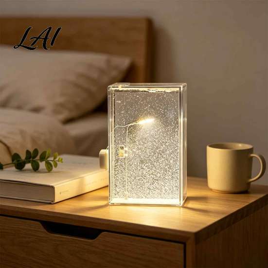Birthday Gifts for Winter Lovers DIY Light Christmas Night Snow Scenery Flowing Snowy Street Lamp Material Cozy Bedroom Bedside Lighting Pack