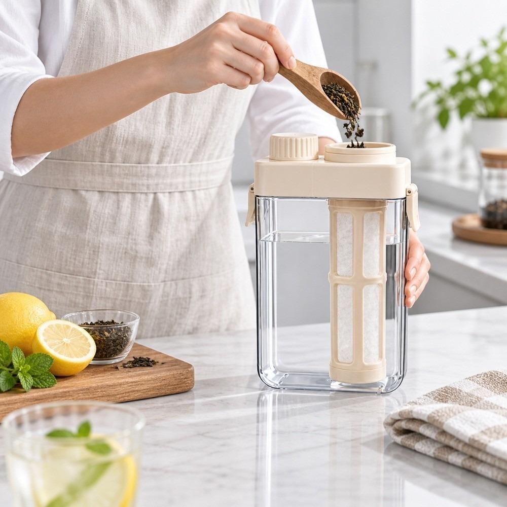 Built In Measurement Scale Cold Brew Coffee Maker PP ABS AS Brewing Coffee Carafe  Kitchen Counter