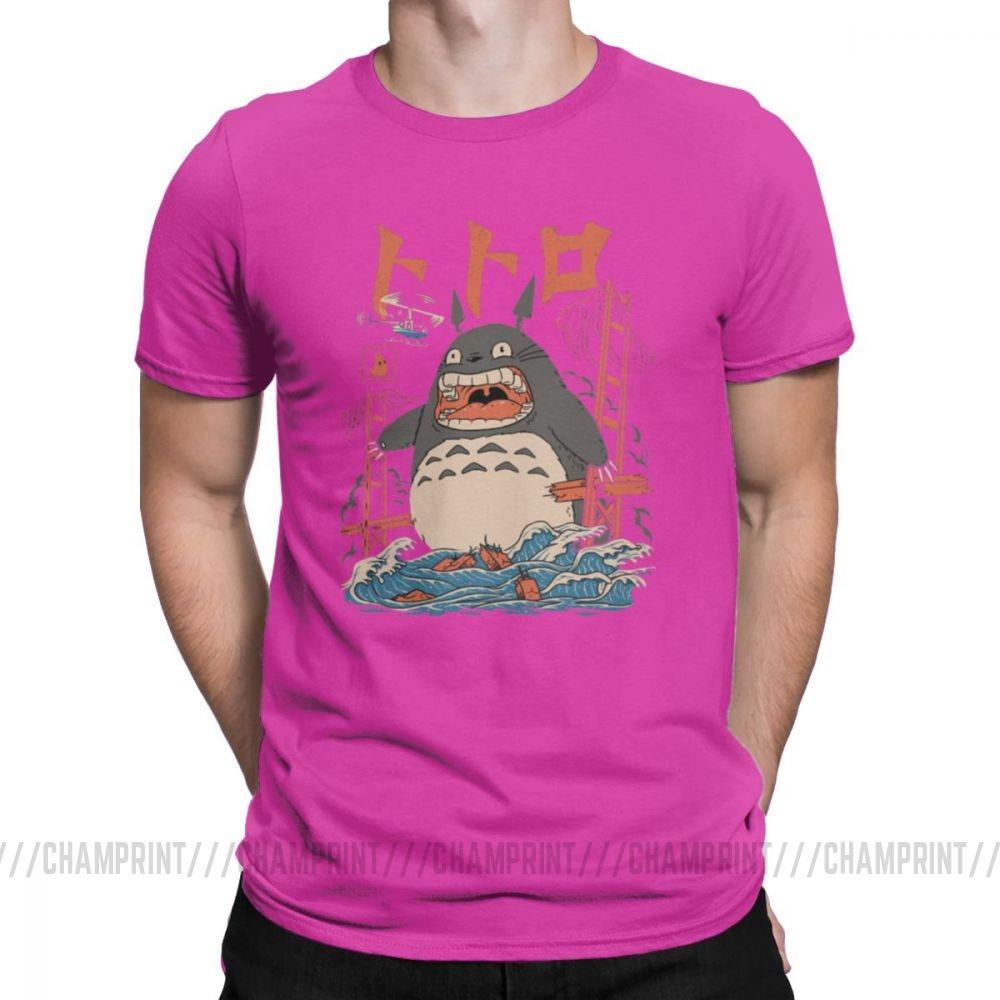 Novelty The Neighbor S Totoro Attack T Shirts Men Crewneck Cotton T Shirts Short Sleeve Tee