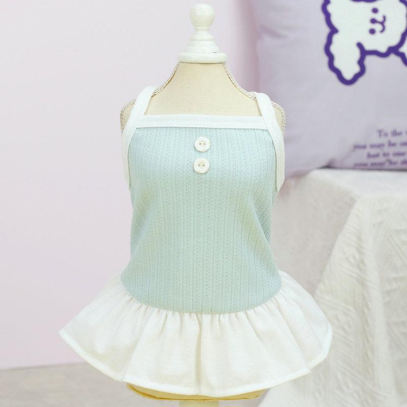 Новинка 2024 года, одежда для собак, необычная юбка с лямкой на пуговицах, весенне-летняя одежда для щенков, одежда для маленьких и средних собак