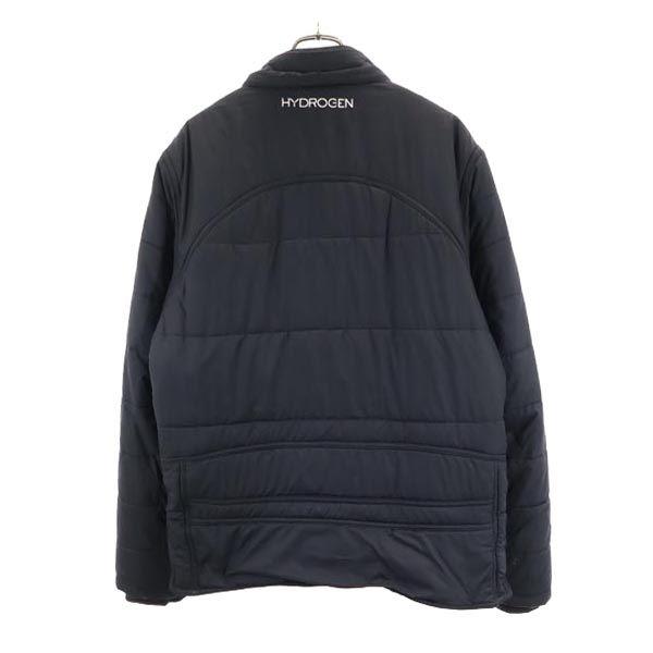 HYDROGEN Nylon Long sleeve Batting jacket XL Black series logo Men's Used