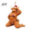 Holiday Party Hanging Supplies Bikini Christmas Ornaments, Quirky Santa Claus Dachshund Highland Cow Decoration, Hilarious Acrylic Festive Home Decor