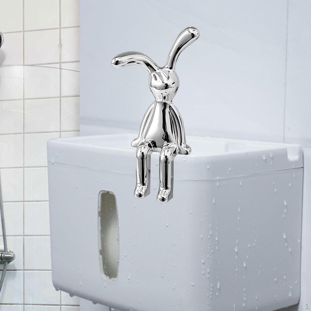 Electroplated Rabbit Sculpture Desktop Ornament Living Room Cabinet Desk Decoration