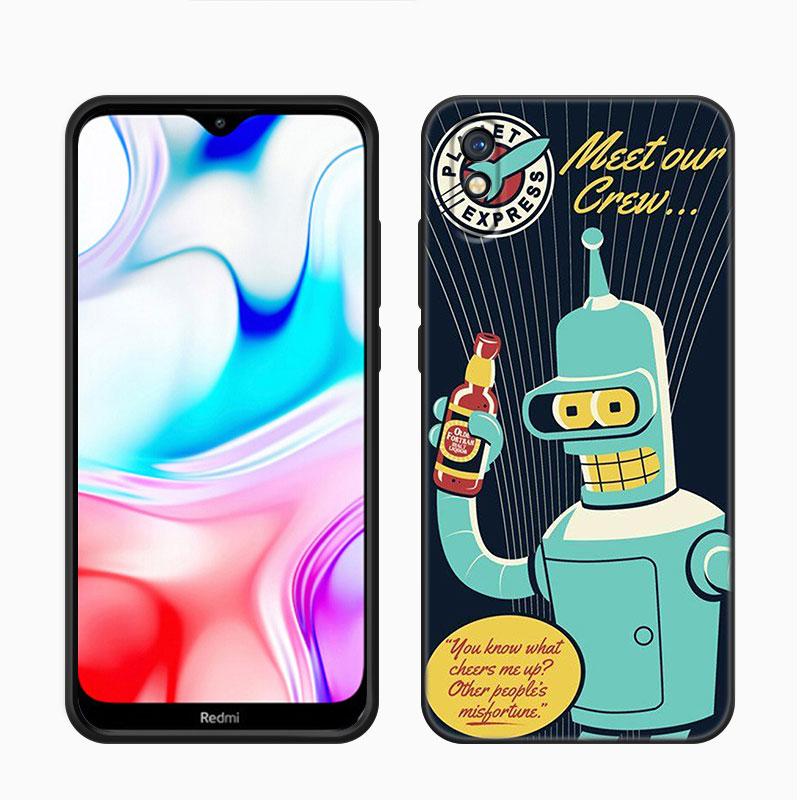 Мультяшный F-Futuramas черный чехол для Xiaomi Redmi 11 Prime 11A 12C 13C A1 A2 Plus A3 12 4G 10 13R 5G 9A 10A 9C 10C 9i 12R Note 9T