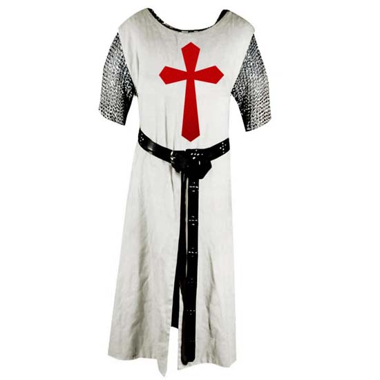 Мужской средневековый рыцарь крестоносец тамплиер табард Хэллоуин костюм с капюшоном плащ мантия косплей Ренессанс костюм платье