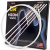DR Strings NWB-45 Neon White Coated Bass Strings, .045-.105 (Official Japanese Product)