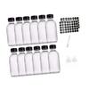 12 Pieces Glass Bottle Empty Mini Bottles Vials Container with Lids Leakproof Cap