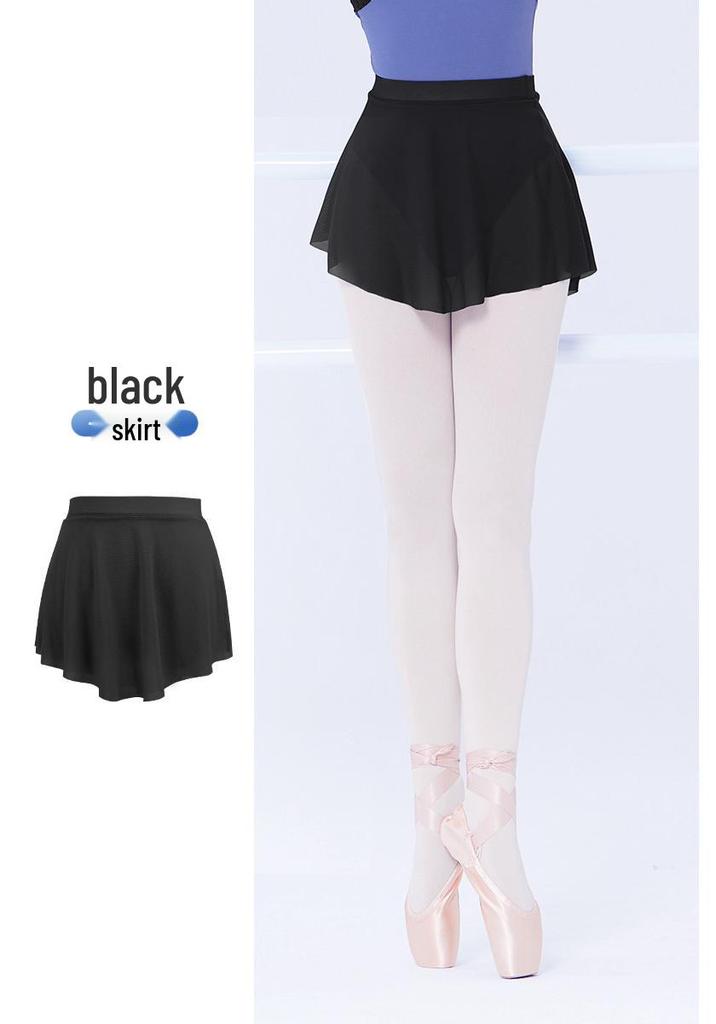 Women's Elastic Waist Hip-Hugging Dance Skirt - Short Ballet Practice with Side Slits