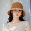 Премиальная сенсорная панама весенне-летняя шляпа женская тонкая солнцезащитная шляпа от солнца бант показать лицо маленькая быстросохнущая шляпа от солнца