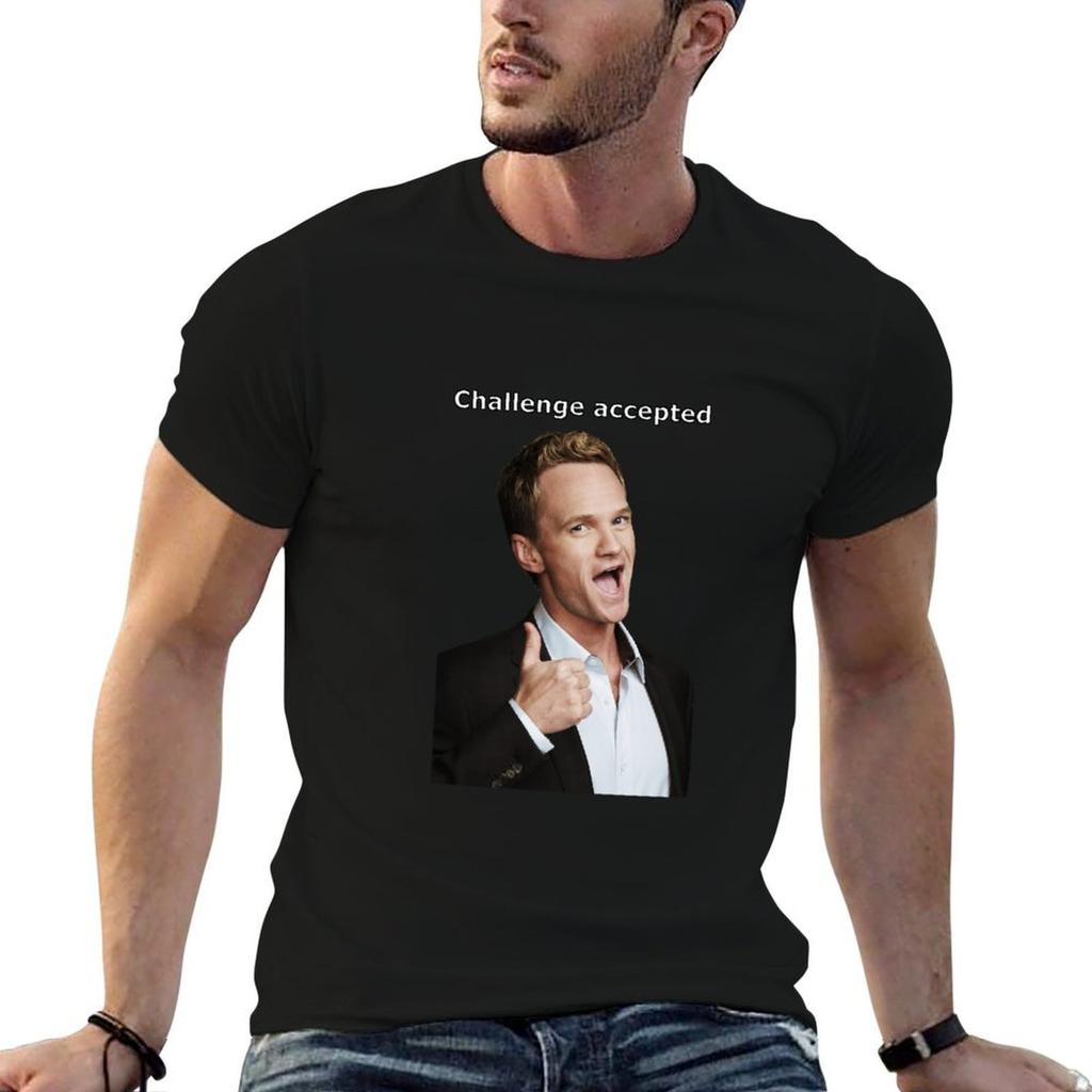 Barney Stinson Challenge Accepted Tshirt Heavy Duty Casual Work Tee