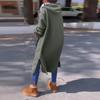 Женская модная куртка Повседневный однотонный кардиган с длинными рукавами Худи Длинное пальто