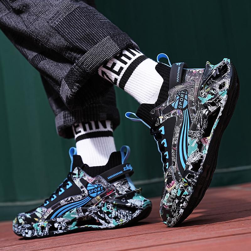 Новинка 2023 года, мужские кроссовки в стиле ретро, ​​мужская обувь с высоким берцем на массивной подошве, повседневная обувь с дышащей толстой подошвой, размеры 36–47