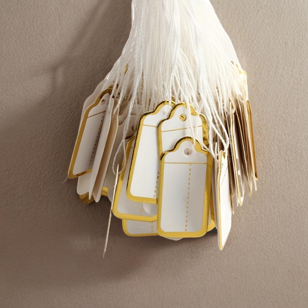 200 Элегантных бумажных ценников для ювелирных изделий с золотыми и серебряными краями - Незаменимые для указания цен на ювелирные изделия, Идеальные денежные бирки