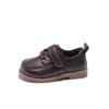 Children's Leather Shoes 2024 Spring and Autumn New British Style Boys School Shoes Soft Hook & Loop Girls Casual Loafers Simple