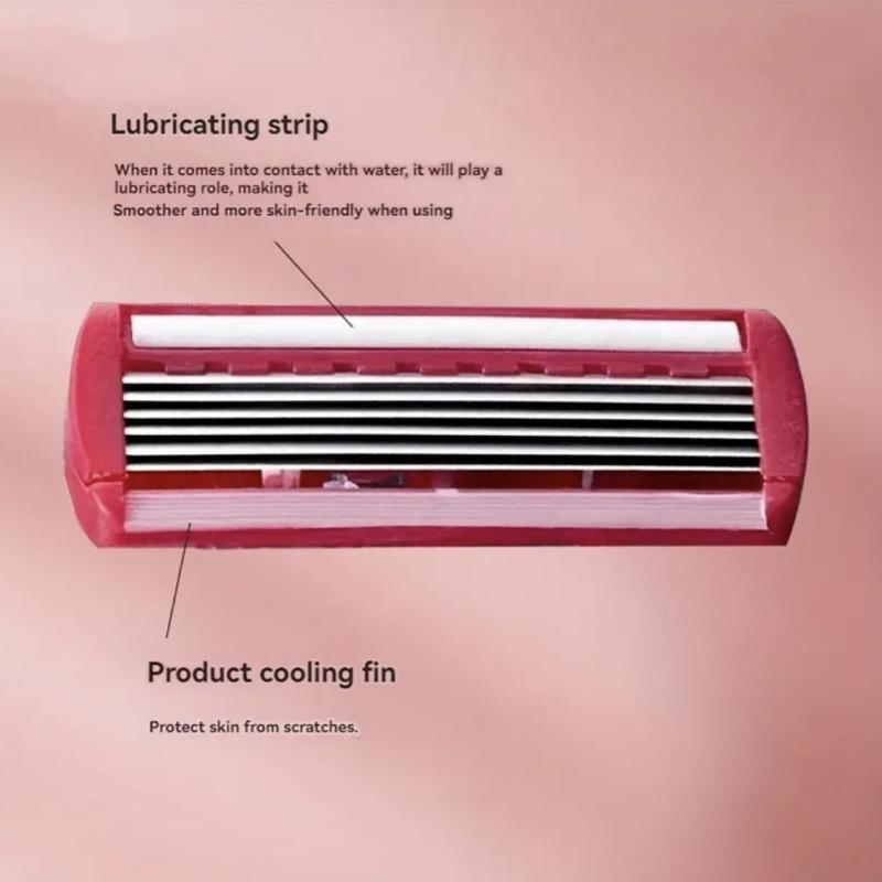 1 Set Manual Women's Body Bikini Hair Removal Safety Razor 6-layer Stainless Steel Shaver Body Hair Trimming