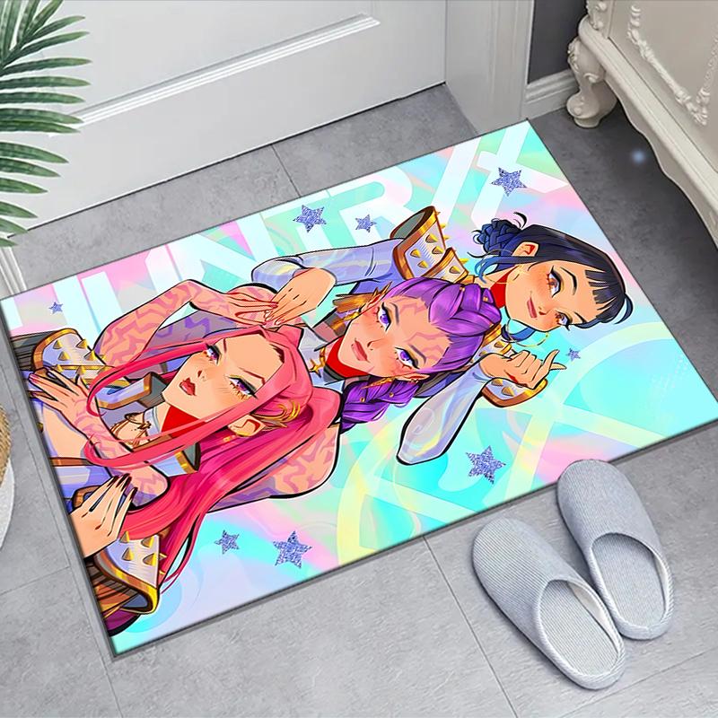 1pc KPop Demon Hunters160 Design Area Rug - Non-Slip, Soft & Cozy Floor Mat for Living Room, Bedroom, Office - Indoor/Outdoor Decorative Carpet