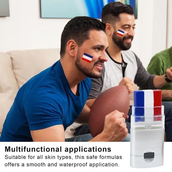 3 цвета Патриотическая краска для лица Спортсмены Любители спорта Взрослые Дети Крем для рисования лица Спортивные мероприятия Хэллоуин Косплей Вечеринка Лицо Боди-Арт Косметика