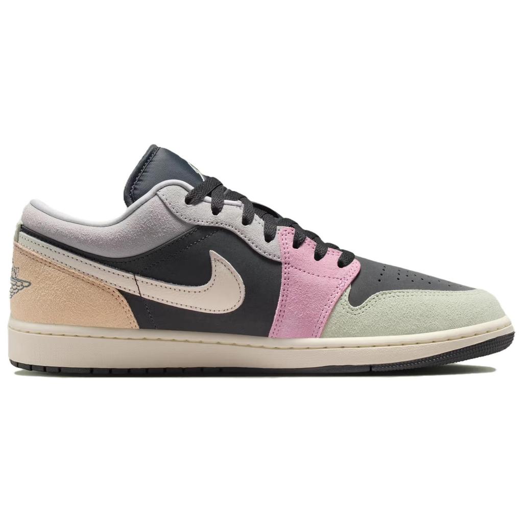 Jordan Air Jordan 1 Low Винтажные Баскетбольные Кроссовки Унисекс Розовый Черный IB7109-004