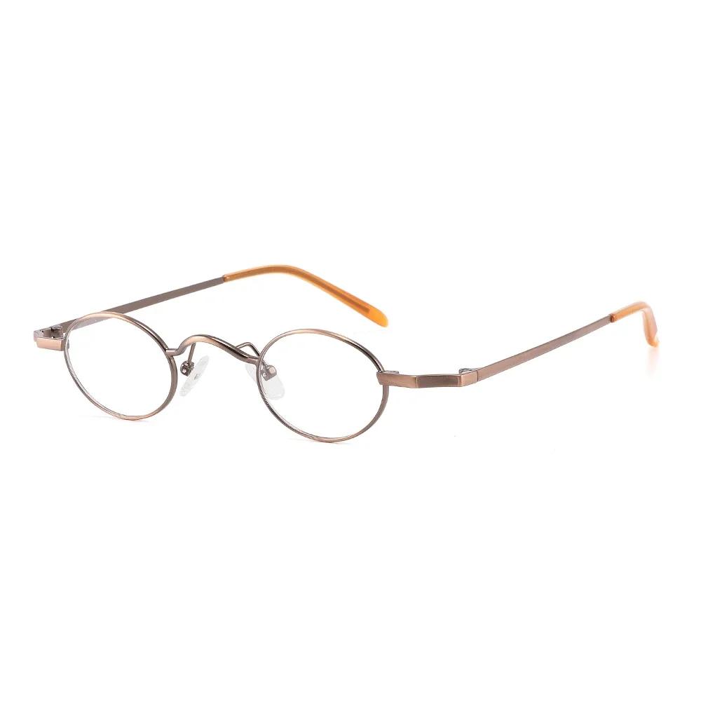 Retro Small Lenses Suitable for Large Face Metal Reading Glasses Unisex Blue Light Blocking Lens Prescription Glasses Customzied