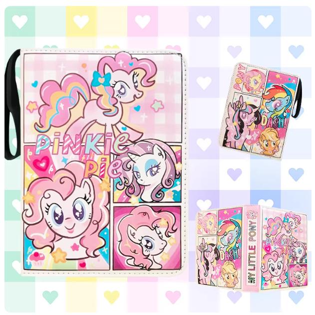 My Little Pony 400 шт./900 шт. Альбом-книга для карт Папка 4/9 ячеек для карт Коллекции Молния Двойной карман Молния Держатель-альбом для карт