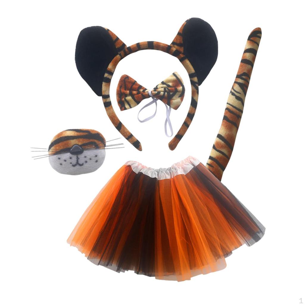 Костюм тигра на Хэллоуин, украшение для косплея, обруч для волос, повязка на голову для сценических представлений, карнавальный год