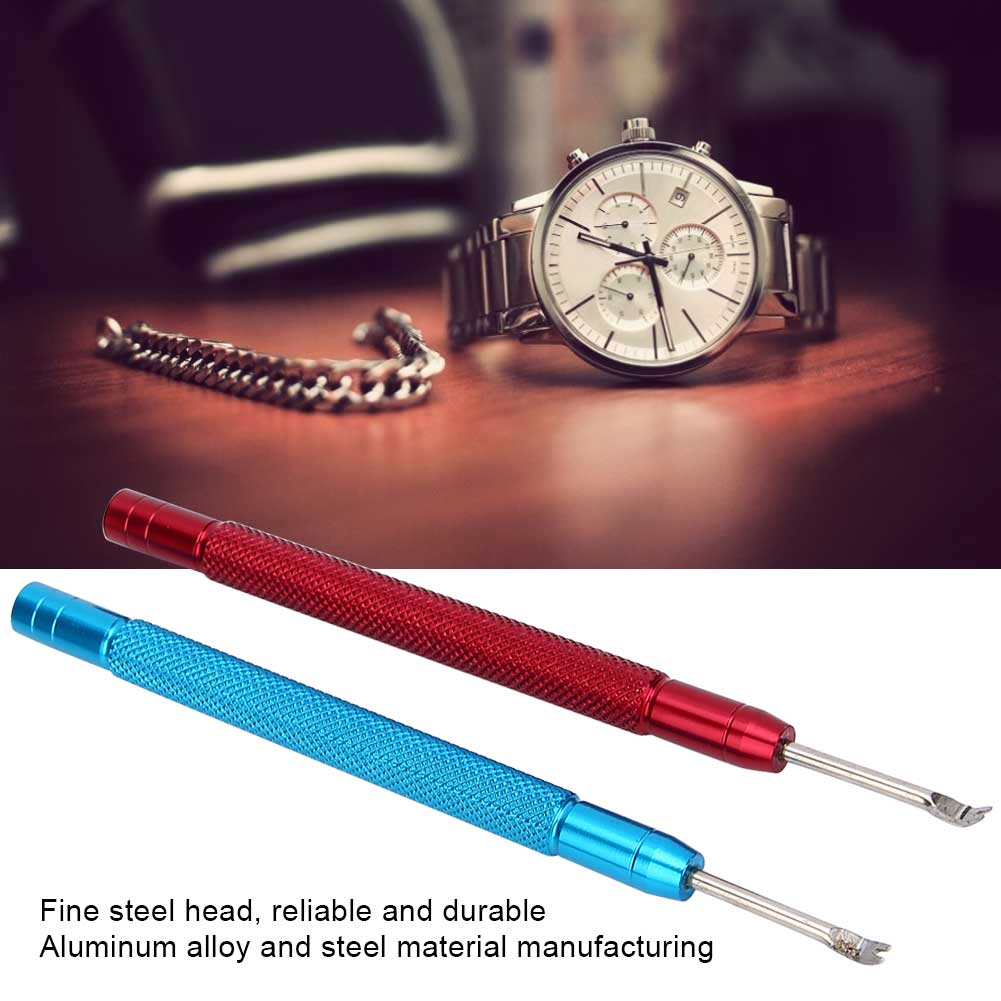2 шт. Инструмент для снятия нажимных стрелок часов Аксессуар для ремонта часов (красно синий)