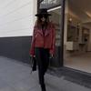 Женские винтажные повседневные осенне-зимние однотонные принтованные длинные рукава поло воротник куртки и пальто