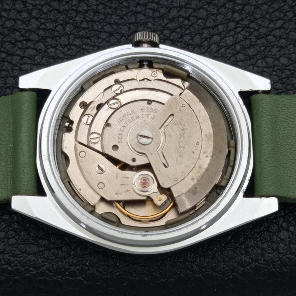 Seiko 5 АВТОМАТИЧЕСКИХ 6309A ВОССТАНОВЛЕННЫЕ ЯПОНСКИЕ МУЖСКИЕ ЧАСЫ ЗЕЛЕНОГО ЦВЕТА a440260-4