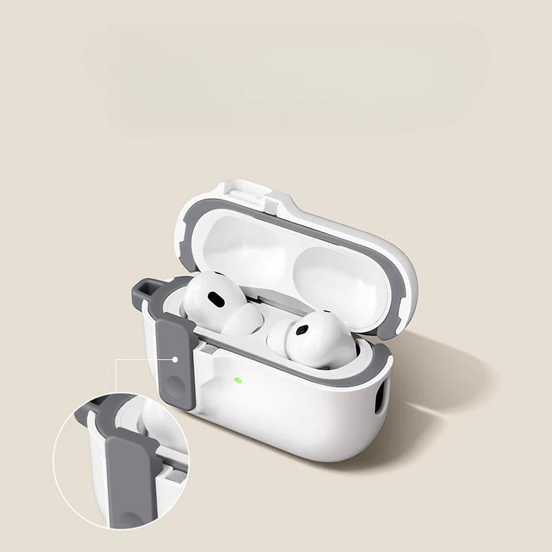 Для Airpods 4 наушники противоударный чехол автоматический переключатель безопасный замок защитный силиконовый чехол для Apple Airpods4 аксессуары