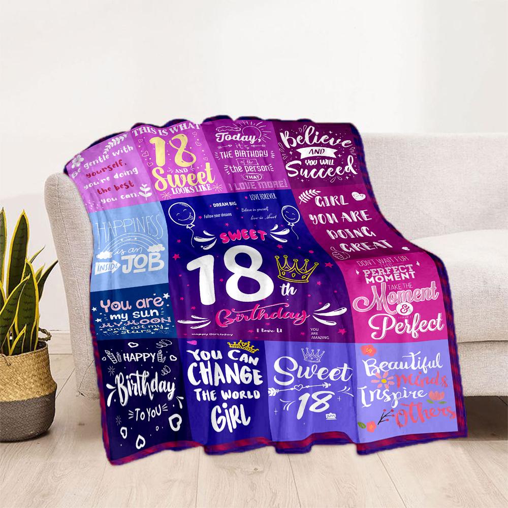 Sweet 18th Birthday Celebration Blankets are suitable for living rooms,making them an ideal choice for outdoor travel and gifts.