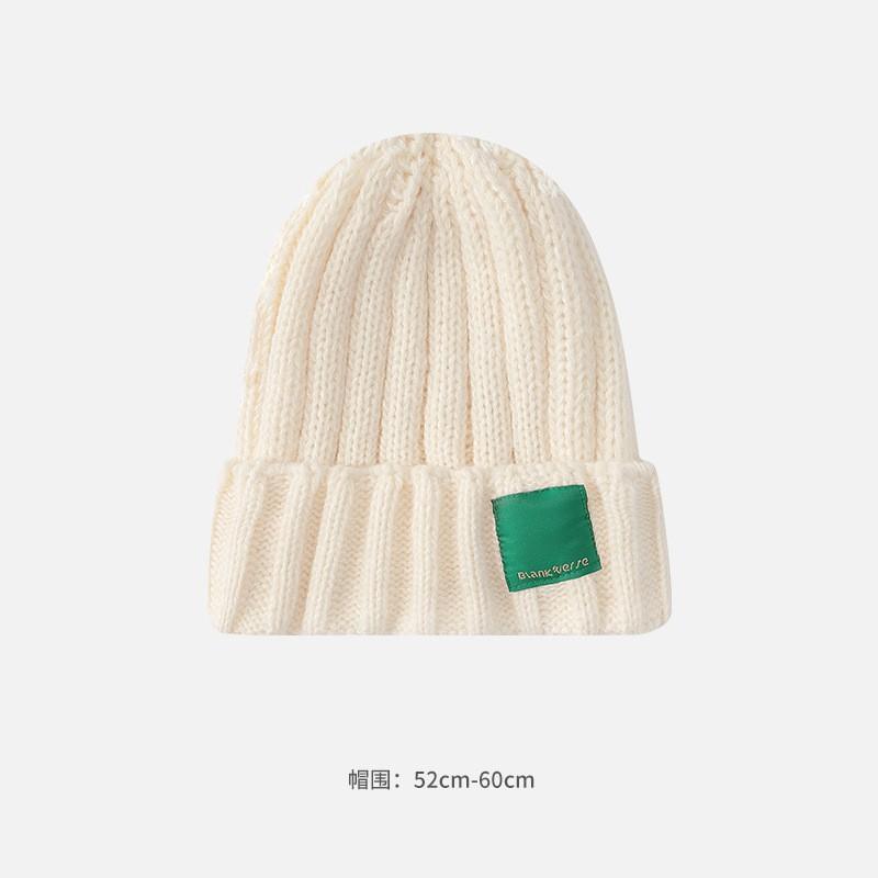 Womens Chunky Knit Beanie Hat Winter Warm Ear Protection Adjustable Acrylic Cap Solid Color Fashion Accessory