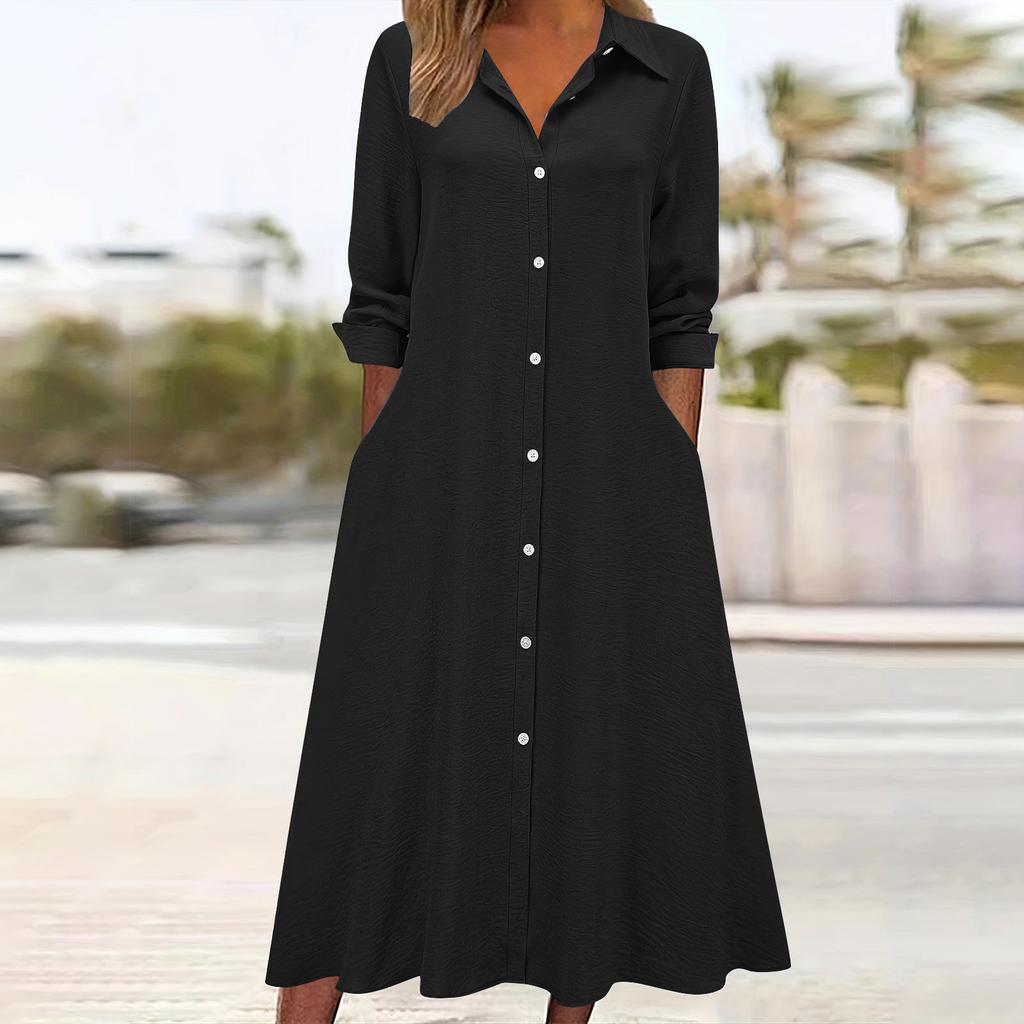 Women's Button Shirt Long-sleeved Fashionable Dress