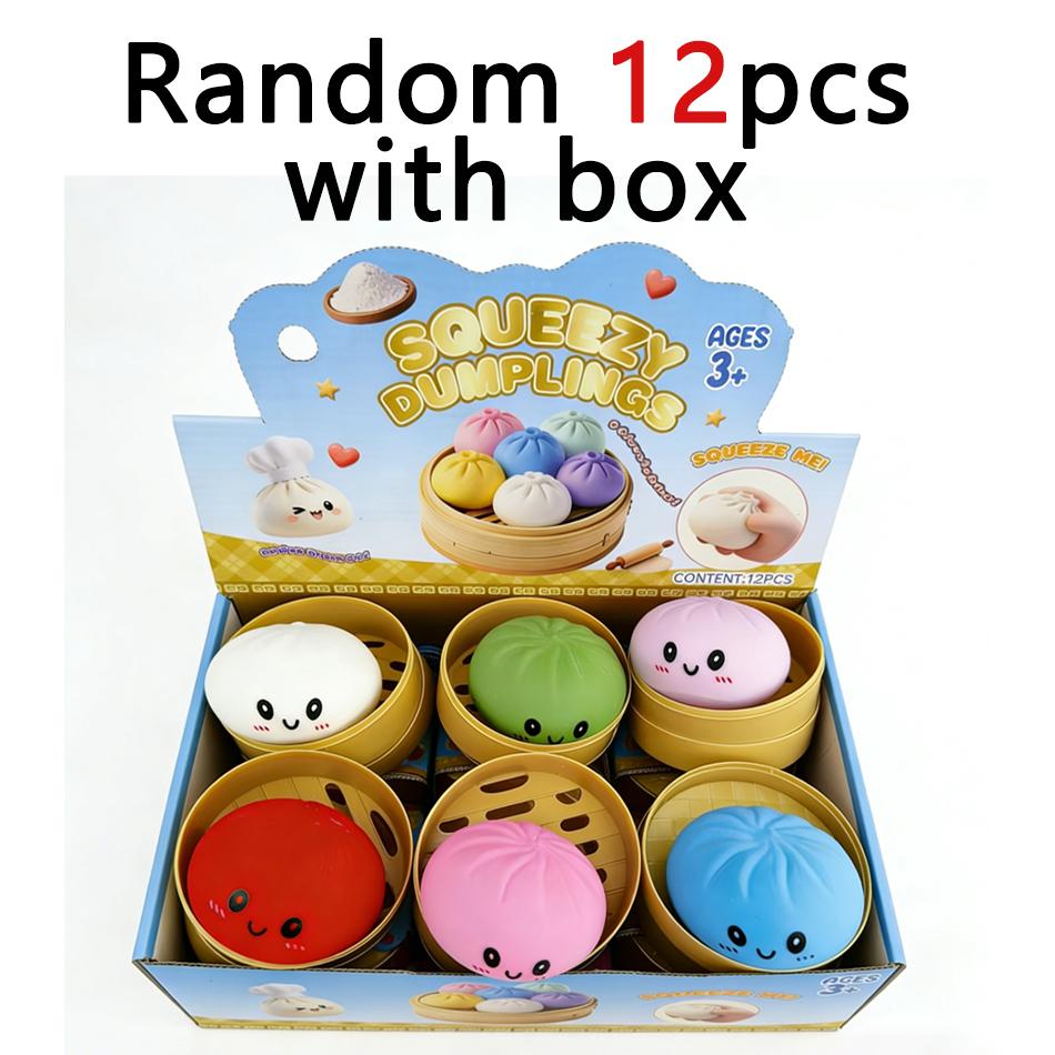 Toys Colorful Dumpling Squishes Stress Balls Reusable Low Rebound Decompression Dough Ball Unique Home Decor Gifts