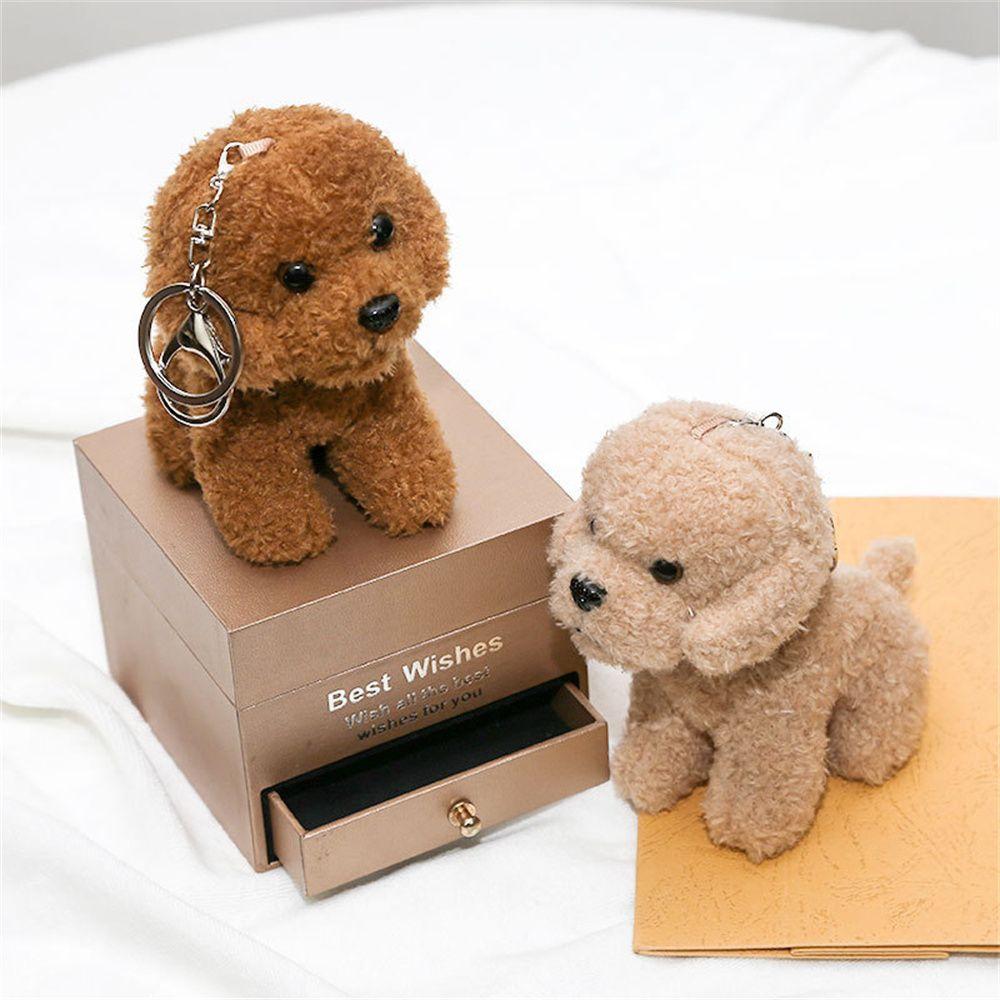 Key Holder 12cm Stuffed Animals Kids Toys Small Pendant Dog Plush Toys Dog Key Rings Dog Keychain