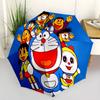 Doraemon's Birthday Bash Portable Automatic Umbrella Retractable Design with 8-Rib Durability Lightweight for Outdoor Daily Use