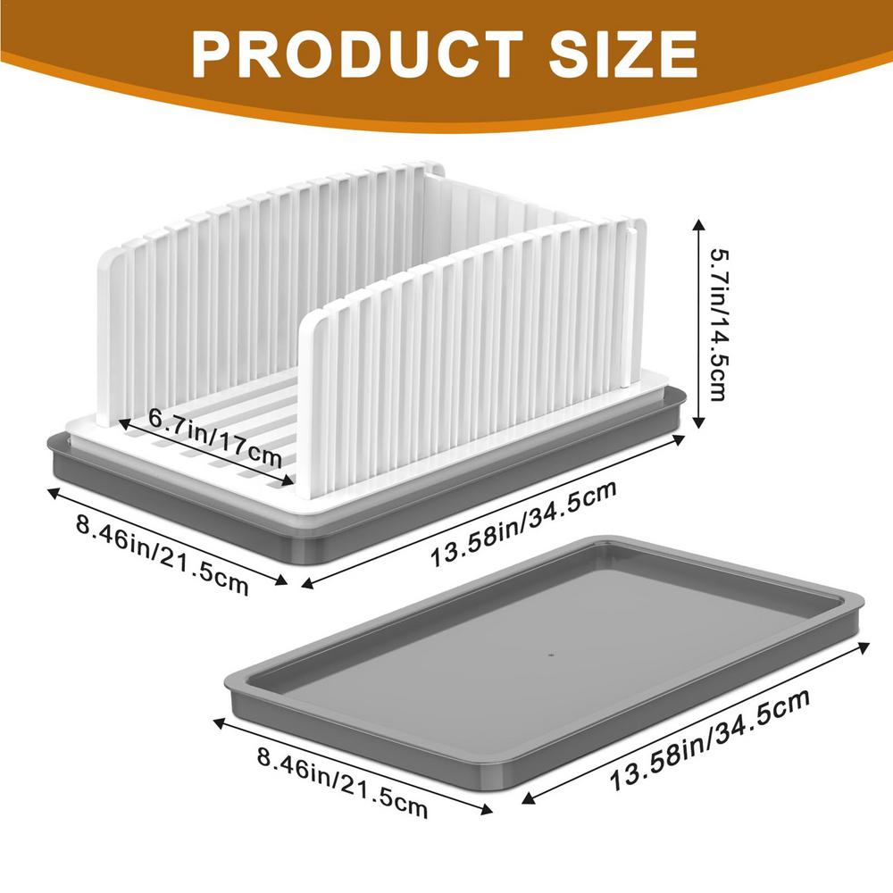 Руководство по нарезке хлеба Руководство по нарезке хлеба Складной ломтик домашнего хлеба Регулируемая ширина Съемный поддон для крошек В комплекте для торта