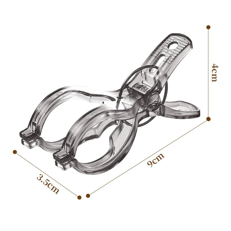 4 шт., портативные прищепки для сушки, прозрачная прищепка для противоскользящего ветрозащитного одеяла, зажим для одежды для домашнего органайзера
