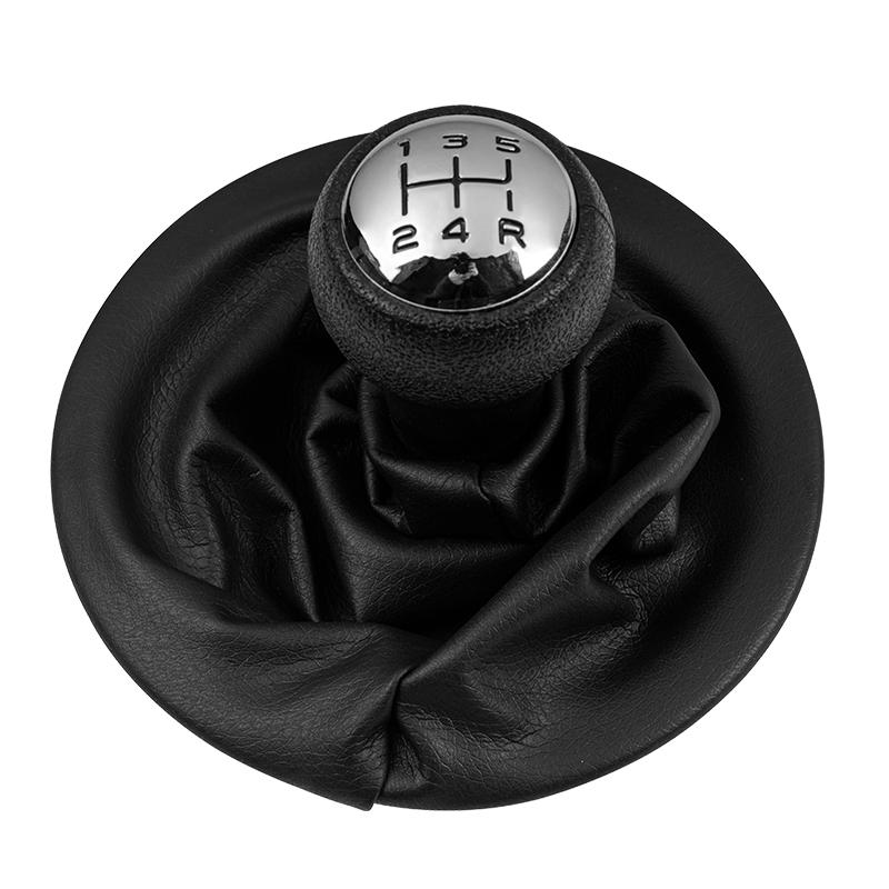 5‑Speed Gear Shift Knob with Leather Gaiter Boot Cover For Citroen Berlingo III MK3 Peugeot Partner 2008‑2012 Car Interior Accessory