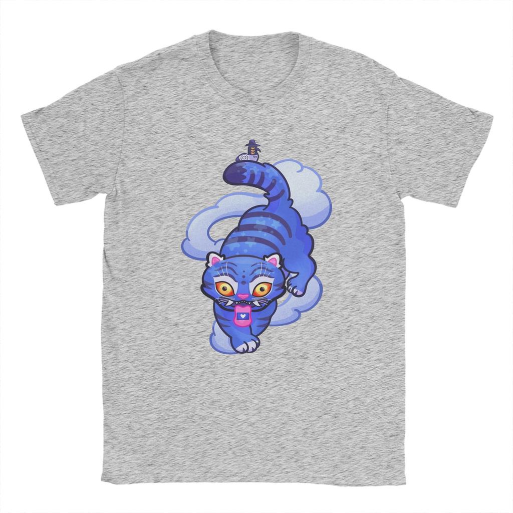 Men's Derpy Demon Tiger Kpop Demon Hunters T Shirts 100% Cotton Tops Funny Short Sleeve Round Collar Tees Original T-Shirt