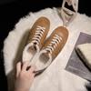 Женские кроссовки для улицы 2024 горячая распродажа обувь женская шнуровка теплые женские вулканизированные туфли круглый носок низкий каблук женская повседневная обувь