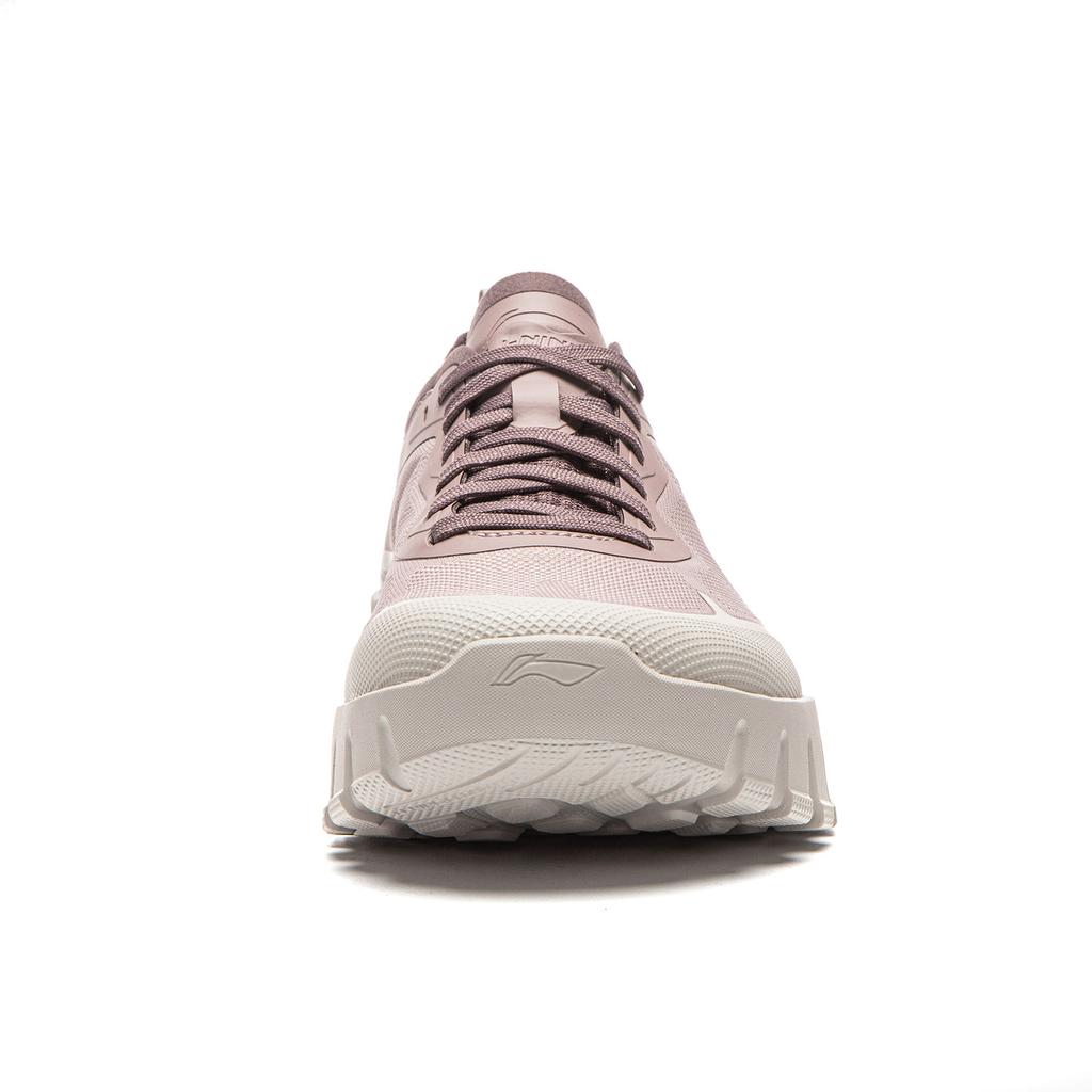 Li Ning Sandstone Спортивные Удобные Амортизирующие Износостойкие Низкие Повседневные Кроссовки Женские повседневные кроссовки Серый Розовый AGCW114-4