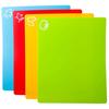 With Food Icons Flexible Plastic Cutting Board Set Chopping Blocks Cutting Mats Kitchen Tools