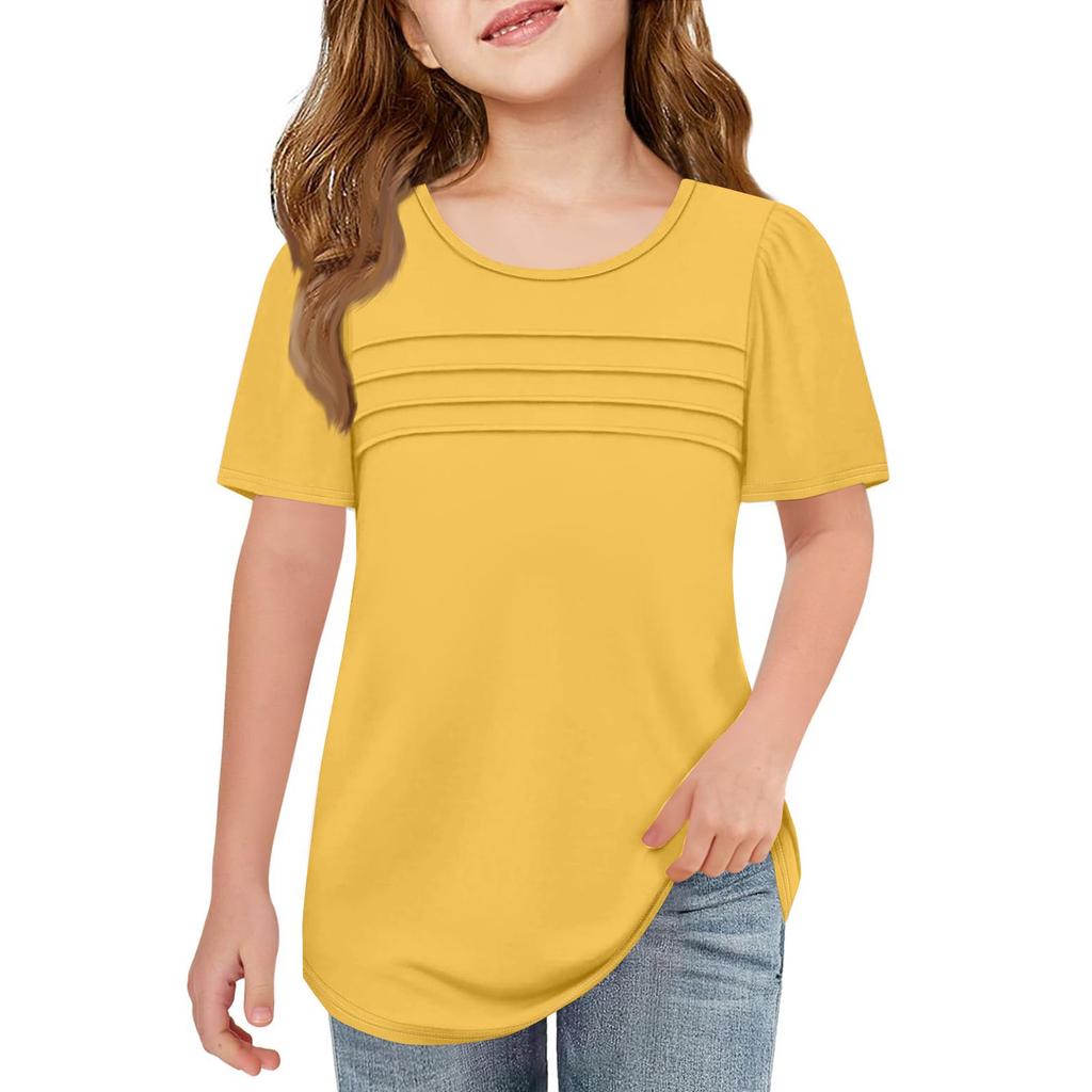 Детские футболки с короткими рукавами и круглым воротником, футболка для отдыха на лето