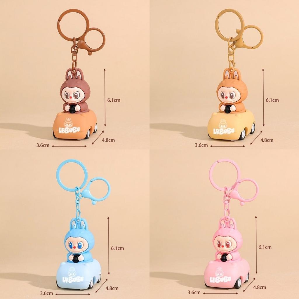 1 шт. Креативный брелок для ключей автомобиля Labubu, мультяшный Labubu из ткани, 3D, милый, подвеска для сумки, подарок