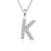 925 Silver Gold Small 26 Letters A- Z Zircon CZ Pendant Monogram Necklace Me Initial Alphabet M A Jewelry