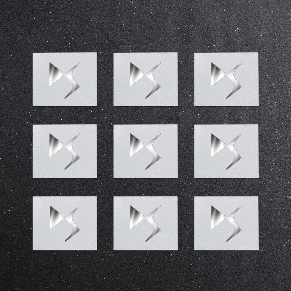 QQEP4 10Pcs Car Styling 3D Creative Nickel Emblem Car Interior Stickers Accessories For Citroen C4 Picasso Xsara C5 Aircross Cactus C1