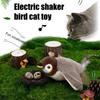 Yousheng Машущие птицы Игрушка для кошек Интерактивные чирикающие птицы Игрушка для кошек для погони и охоты Электрическая плюшевая игрушка Машущие крылья для кошек и собак для прыжков и охоты